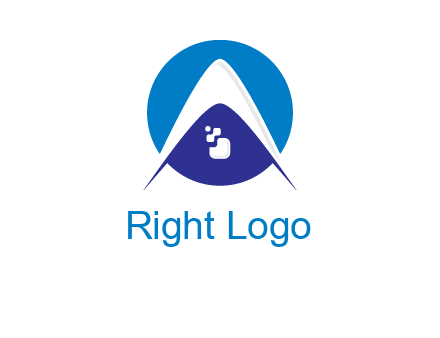 digital letter A with pixels logo