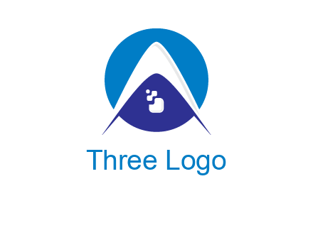 digital letter A with pixels logo