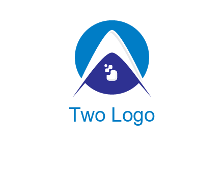 digital letter A with pixels logo