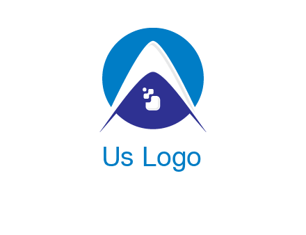digital letter A with pixels logo