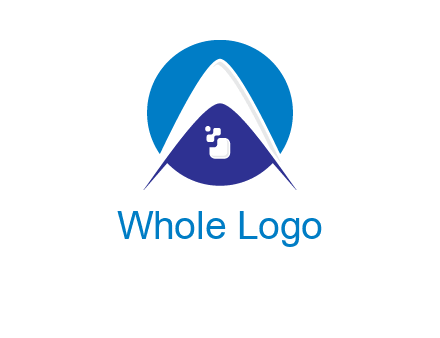 digital letter A with pixels logo