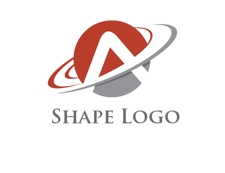 Letter A in circle shape with swooshes logos