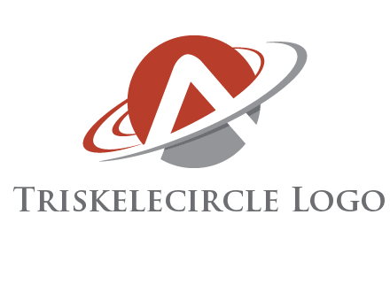 Letter A in circle shape with swooshes logos