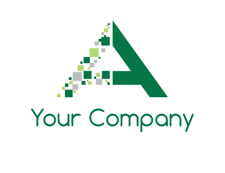 digital letter A logo