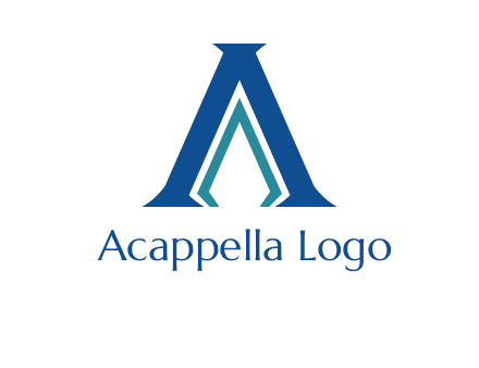 letter A and spear shape logo