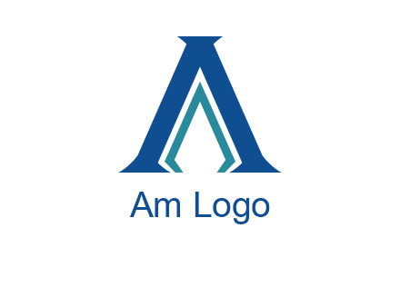 letter A and spear shape logo