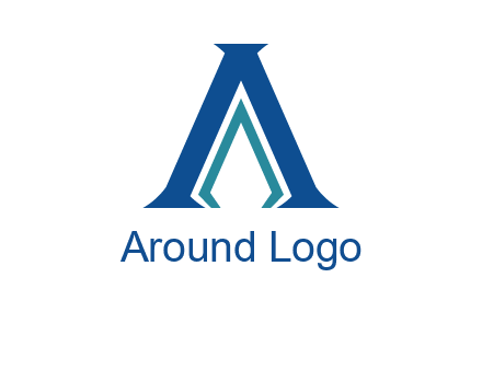 letter A and spear shape logo