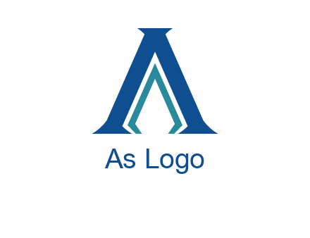 letter A and spear shape logo