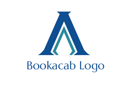 letter A and spear shape logo