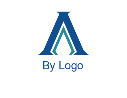 letter A and spear shape logo