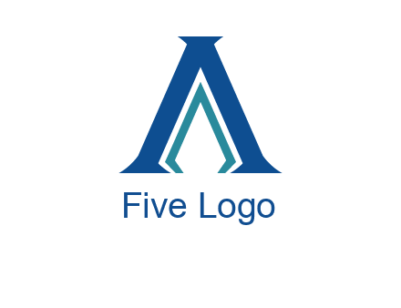letter A and spear shape logo