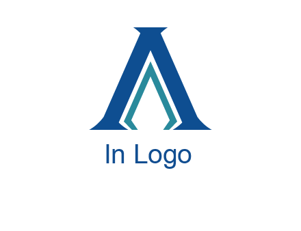 letter A and spear shape logo