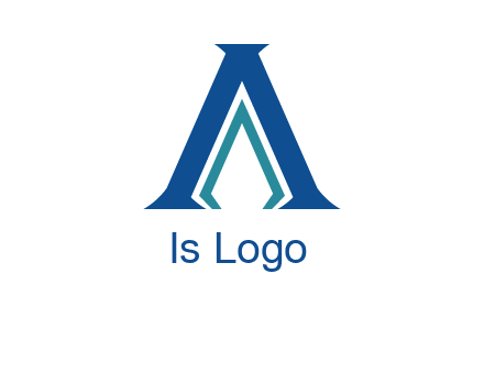 letter A and spear shape logo