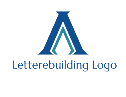 letter A and spear shape logo