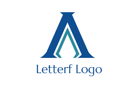 letter A and spear shape logo