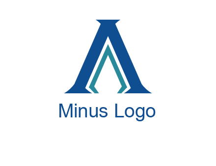 letter A and spear shape logo