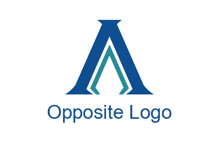 letter A and spear shape logo