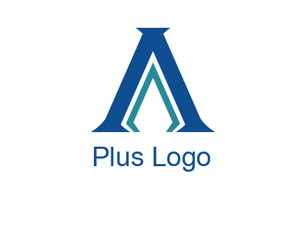 letter A and spear shape logo