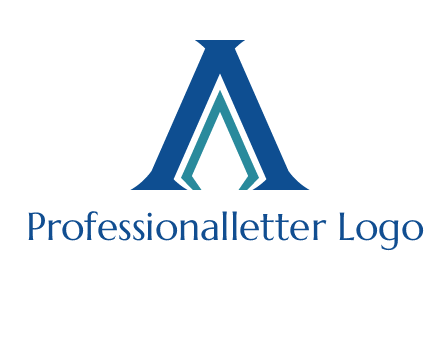 letter A and spear shape logo