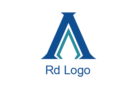 letter A and spear shape logo