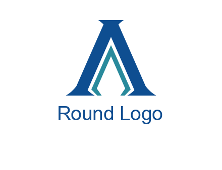 letter A and spear shape logo