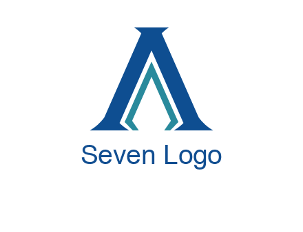 letter A and spear shape logo