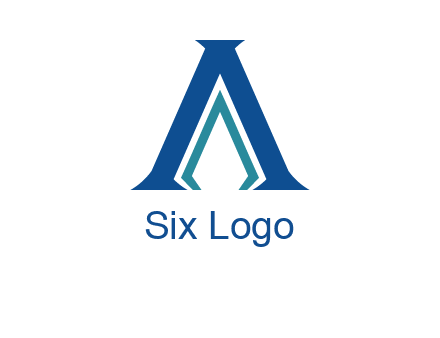 letter A and spear shape logo