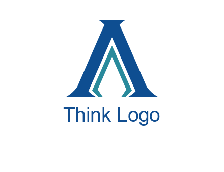 letter A and spear shape logo