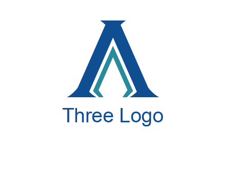 letter A and spear shape logo