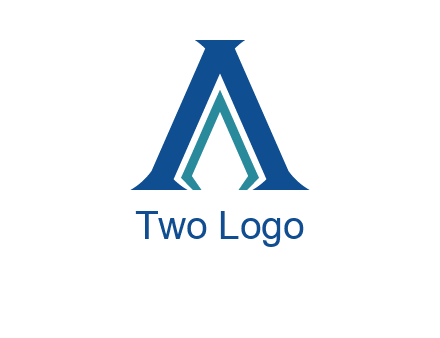 letter A and spear shape logo