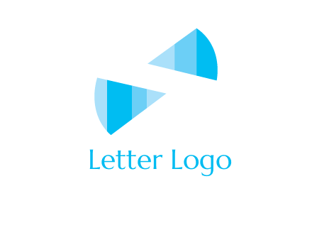 negative space letter S logo
