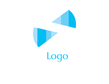 negative space letter S logo