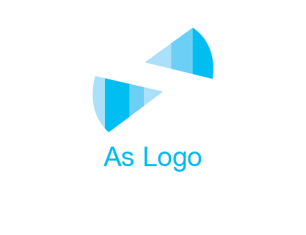 negative space letter S logo