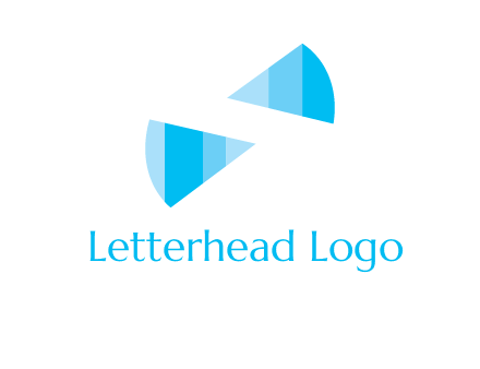 negative space letter S logo