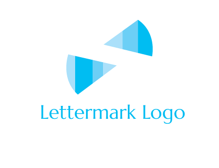 negative space letter S logo