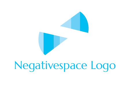 negative space letter S logo
