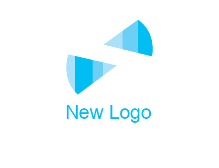 negative space letter S logo
