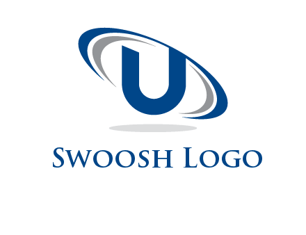 swooshes over letter U logo