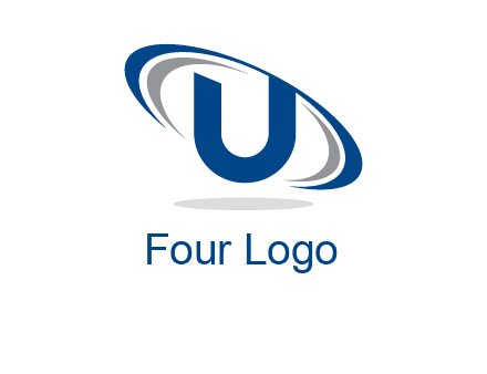 swooshes over letter U logo