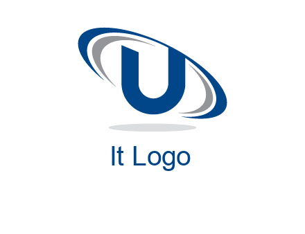 swooshes over letter U logo