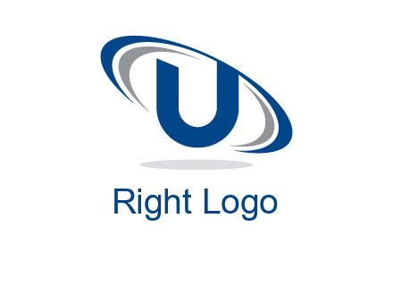 swooshes over letter U logo