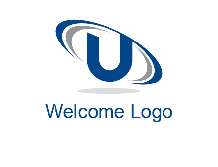 swooshes over letter U logo