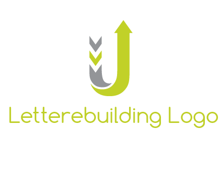 arrow going up in  letter U shape logo