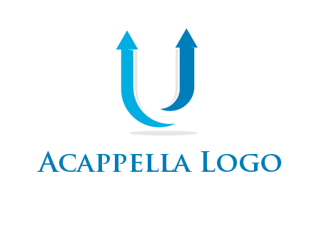 upward arrows in U shape logo