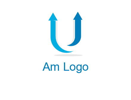 upward arrows in U shape logo