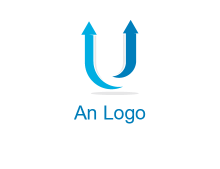 upward arrows in U shape logo