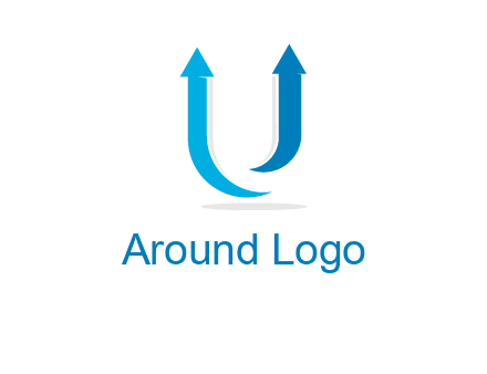 upward arrows in U shape logo