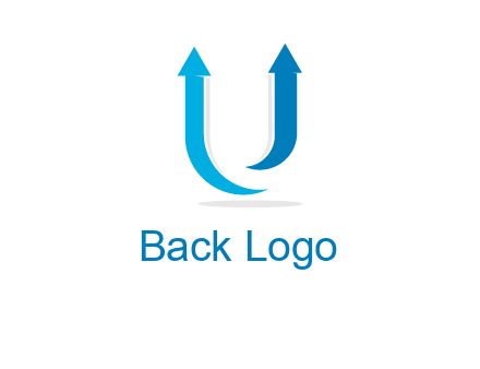 upward arrows in U shape logo