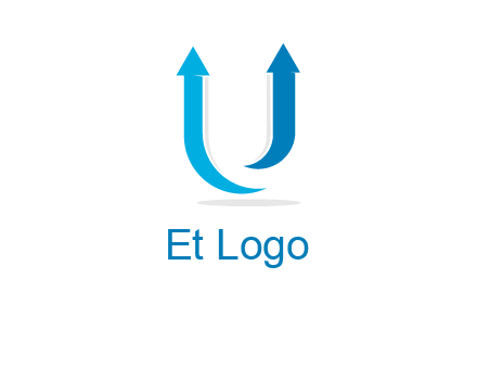 upward arrows in U shape logo