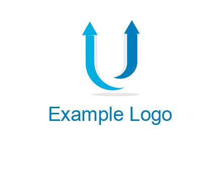 upward arrows in U shape logo